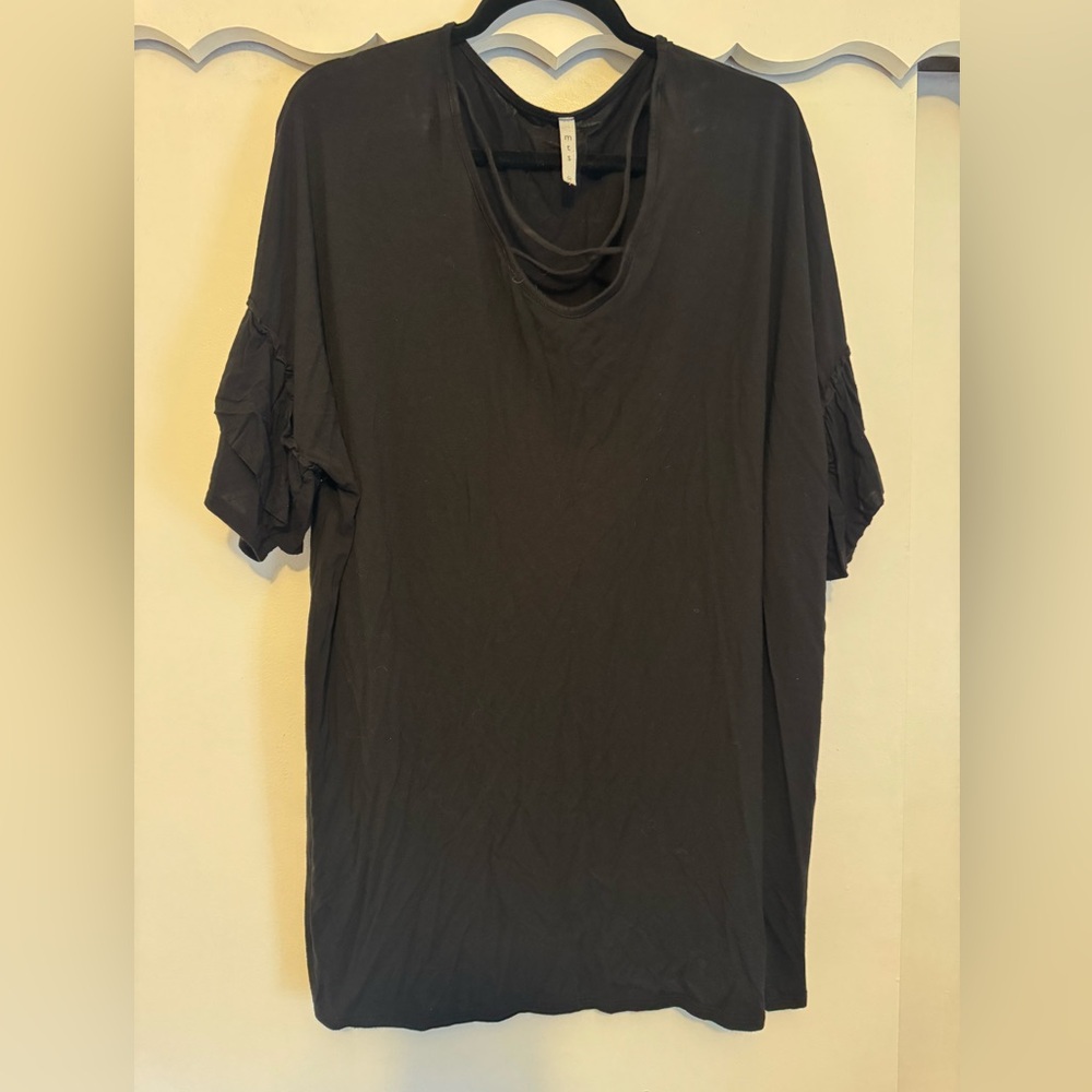 MTS Black Short Sleeve Women's Top